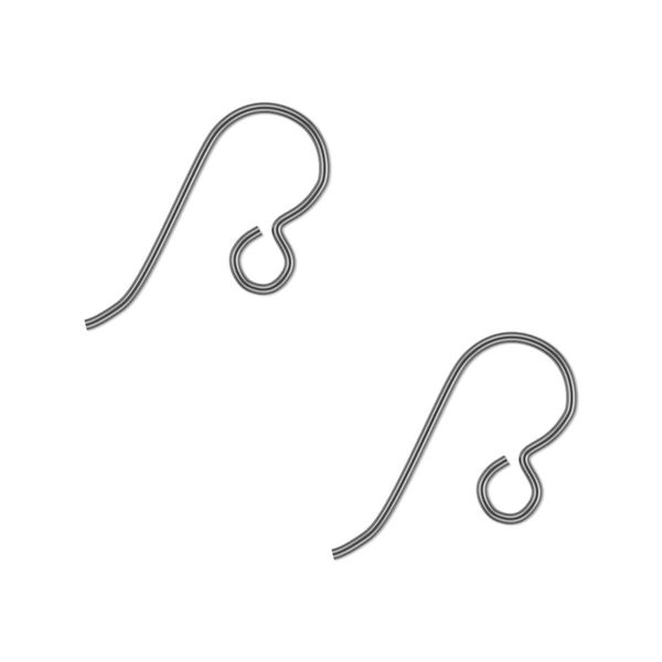 Ear wire fishhook 1pkg10 niobium, 13mm / open loop, 20 gauge natural 5 pair image number 0