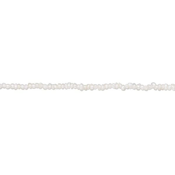 Pearl, cultured saltwater (bleached), white, 1.3-1.7mm seed, A- grade, Mohs hardness 2-1/2 to 4. Sold per 10-inch strand, approximately 240 beads. image number 0