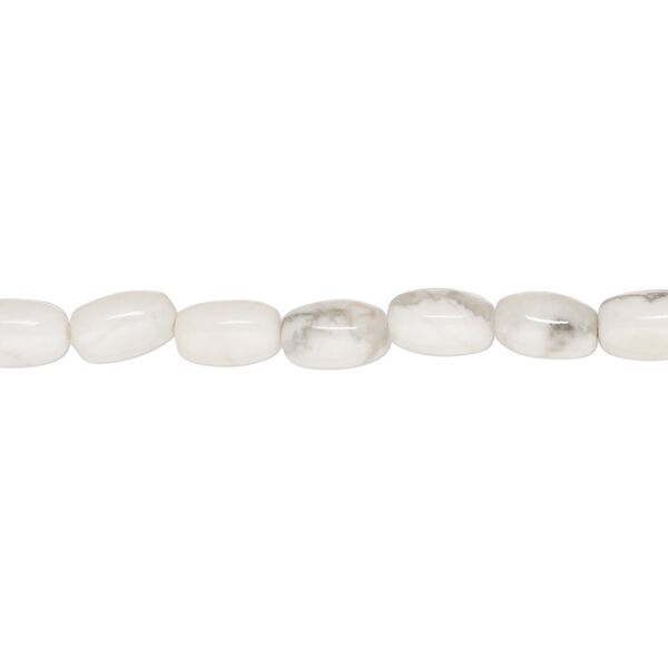 Howlite 1pkg1, oval bead natural 15.5-16 inch 6x4mm image number 0