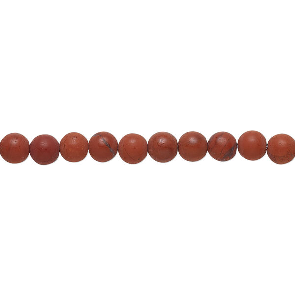 Red jasper 1pkg1, matte round bead natural 8 inch 4mm image number 0