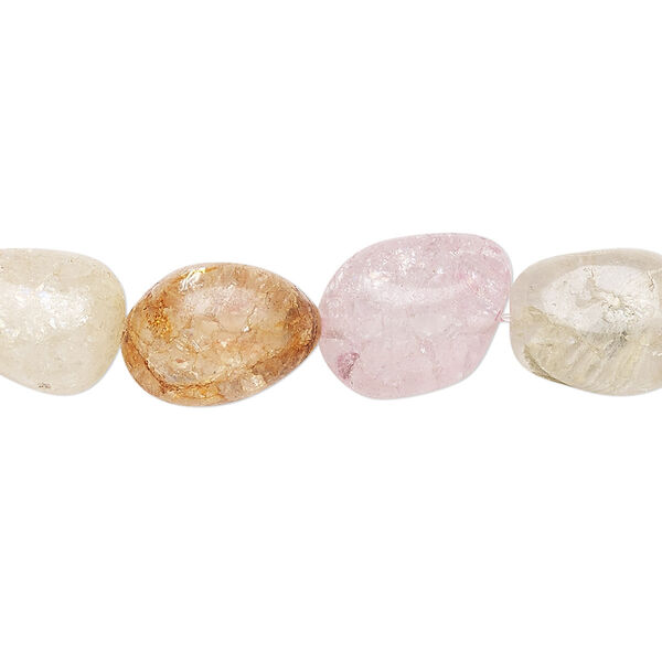 Ice flake quartz 1pkg1, crackle nugget bead 15.5-16 inch small image number 0