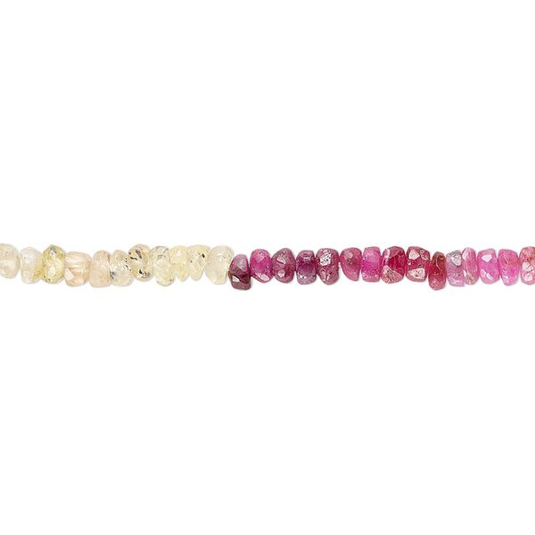 Multi-sapphire 1pkg1, hand-cut faceted rondelle bead 13 inch 2x1mm-3x2mm image number 0