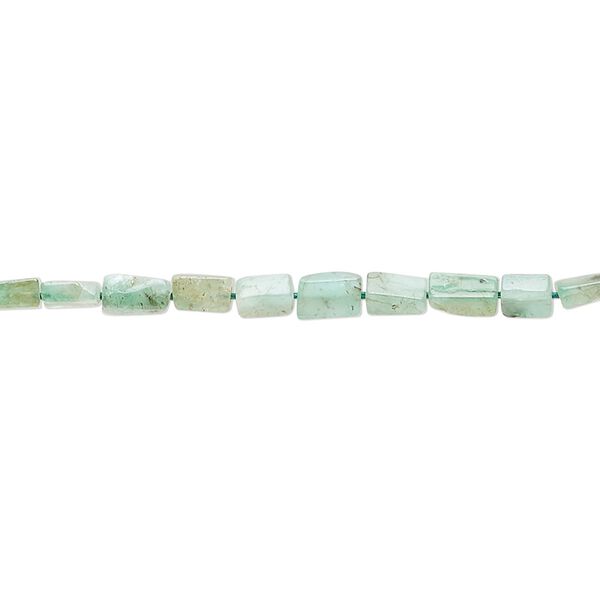 Emerald 1pkg1, hand-cut square tube bead 14 inch 4-6mm image number 0