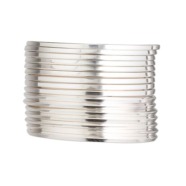 Wire, sterling silver, half-hard, square, 16 gauge. Sold per pkg of 5 feet. image number 0