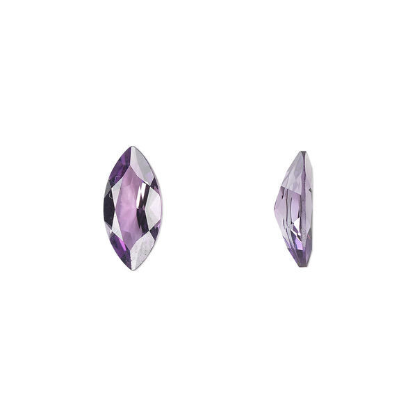 Amethyst 1pkg1, hand-cut faceted marquise gem natural 12x6mm image number 0