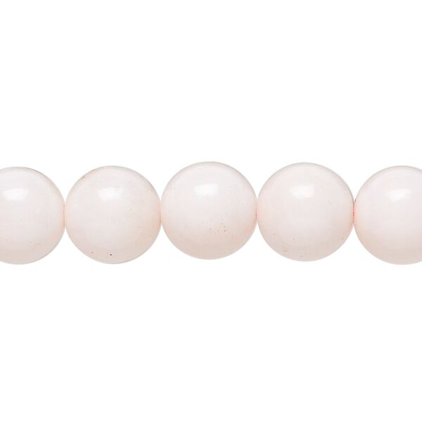 Mangano calcite 1pkg1, hand-cut round bead 8 inch 10mm image number 0
