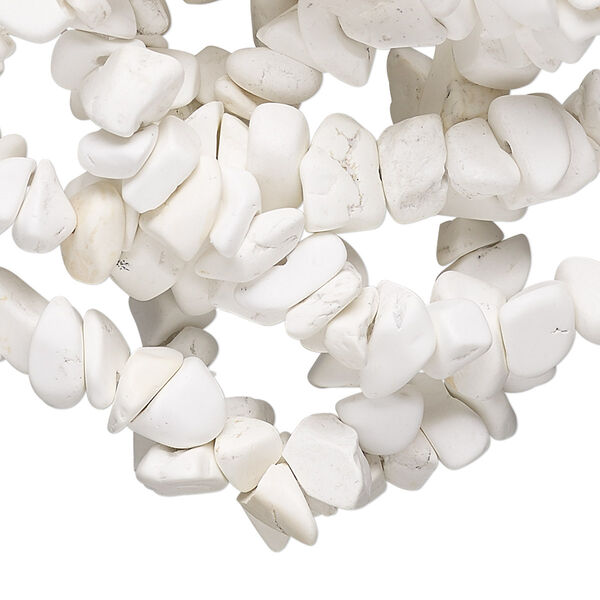 Bead, magnesite (stabilized), medium chip, Mohs hardness 3-1/2 to 4. Sold per 34-inch strand. image number 0