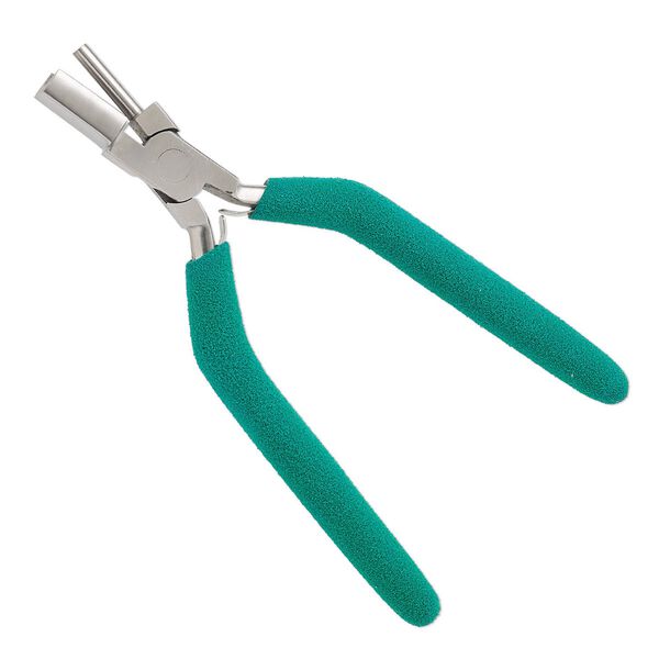 Pliers, Wubbers®, looping, steel and rubber, green, 7 inches. image number 0