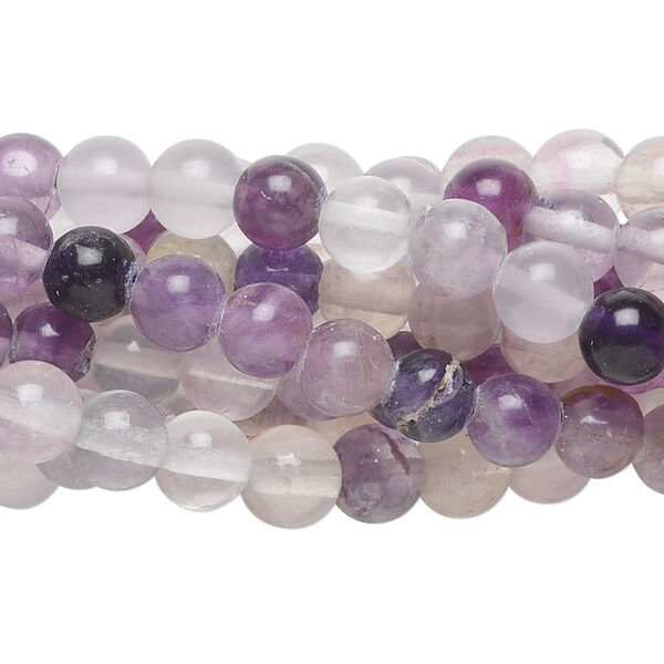 Rainbow fluorite 1pkg10, round bead natural 15.5-16 inch 6mm image number 0