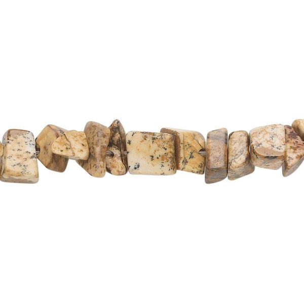 Picture jasper 1pkg1, chip bead natural 32 inch medium image number 0
