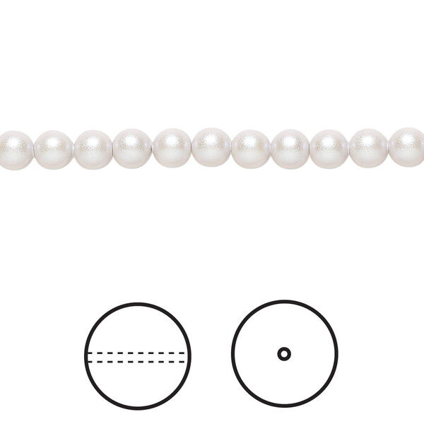 Pearl 500pk iridescent dove grey, Swarovski® 4mm round 5810 image number 0