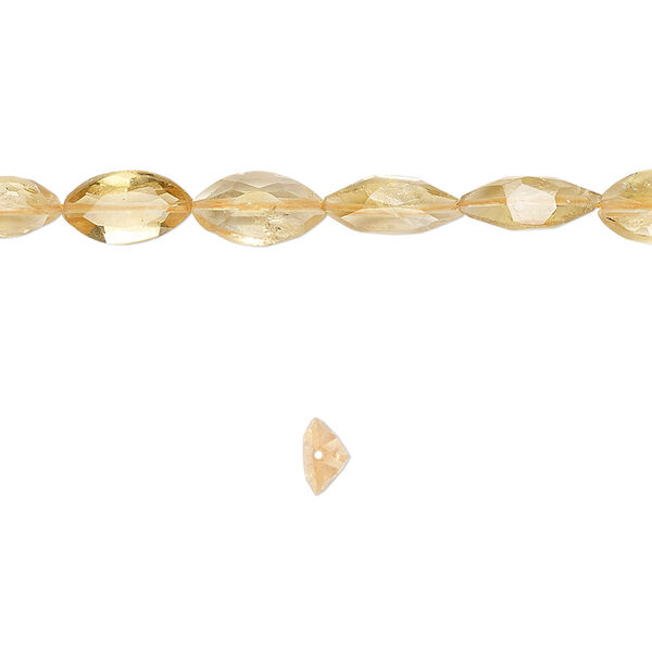 Citrine 1pkg1, hand-cut faceted marquise bead 15.5-16 inch 8x5mm image number 0