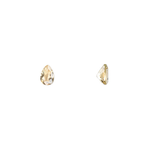 Citrine 1pkg2, hand-cut faceted pear gem 6x4mm image number 0