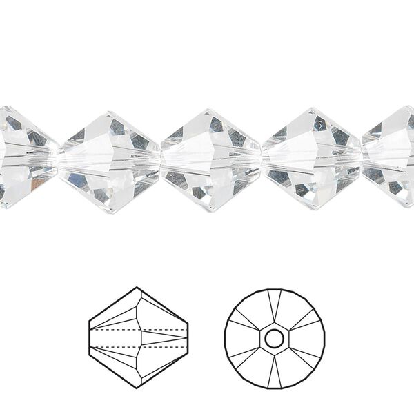 Bead 48pk crystal, Crystal Passions® 10mm bicone 5328 image number 0