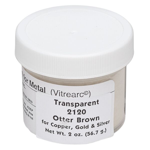 Enamel, Vitrearc©, pkg/2-ounce jar, transparent otter brown, (2120). image number 0