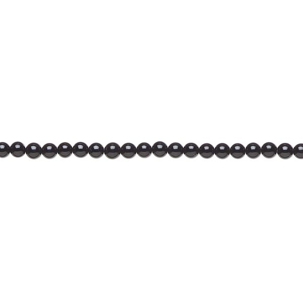 Black onyx 1pkg1, round bead 15.5-16 inch 2mm image number 0