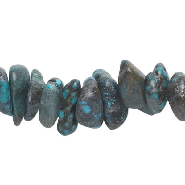 Bead, turquoise (dyed / stabilized), large chip, Mohs hardness 5 to 6. Sold per 15" strand. image number 0