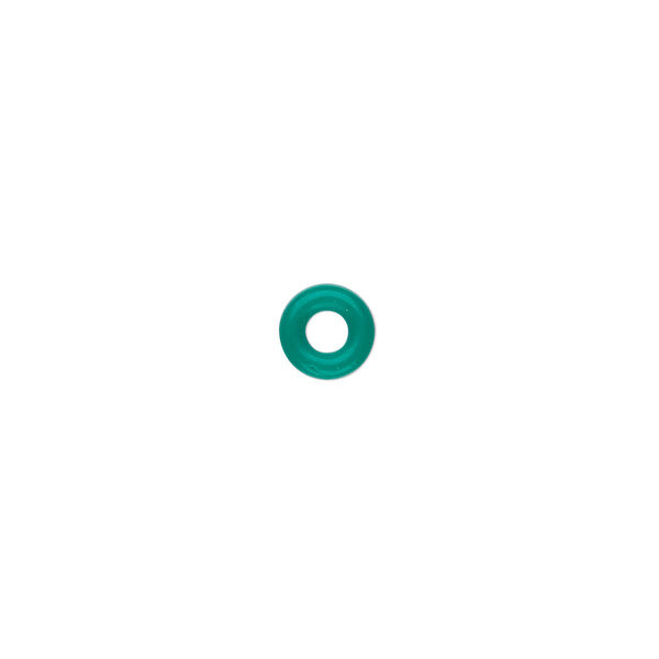 Component, Oh! Ring™, silicone, light green, 7mm round with 3mm hole. Sold per pkg of 300. image number 0