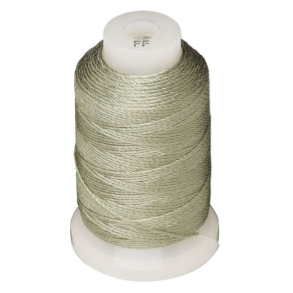 Thread, Purely Silk™, dark green, size FF. Sold per 115-yard spool. image number 0