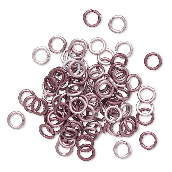 Jump ring, anodized aluminum, antique copper patina, 4.5mm round, 2.9mm inside diameter, 20 gauge. Sold per pkg of 100. image number 0