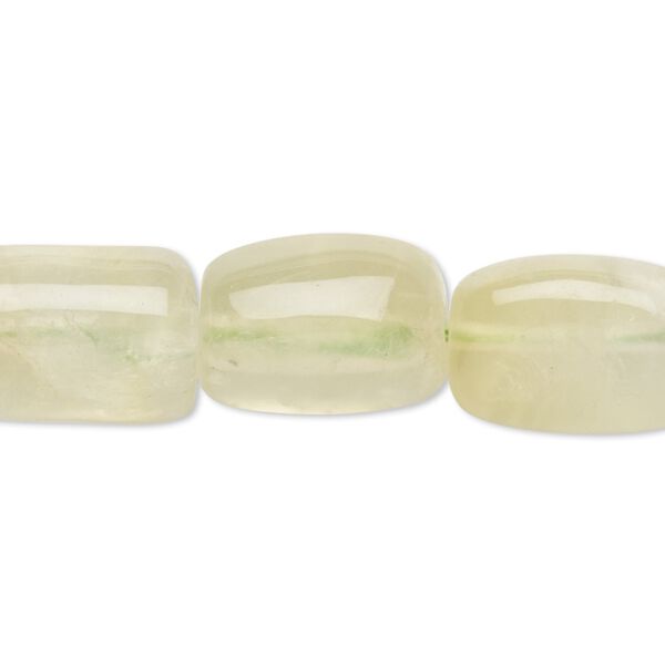 Prehnite 1pkg1, rectangle nugget bead natural 15 inch medium image number 0