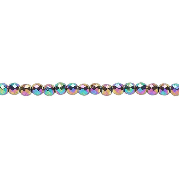 Hemalyke™ 1pkg1, rainbow faceted round bead 15.5-16 inch 3mm image number 0