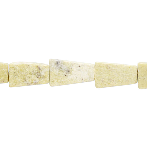Peridot "jasper" 1pkg1, flat trapezoid bead natural 15 inch 12x8mm-14x9mm image number 0