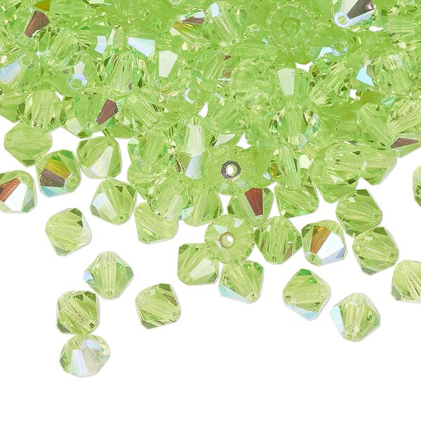Bead 144pk limecicle AB, Preciosa Czech crystal 5mm bicone image number 0