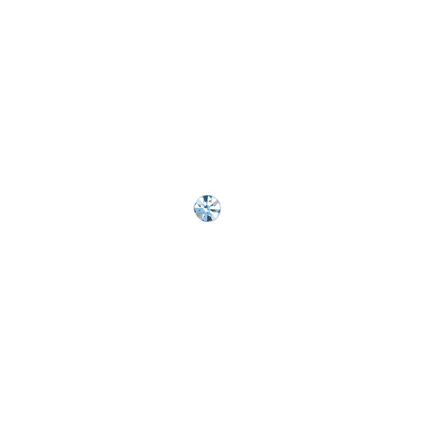 Chaton, glass rhinestone, light sapphire blue, foil back, 2.7-2.8mm faceted round, PP21. Sold per pkg of 60. image number 0