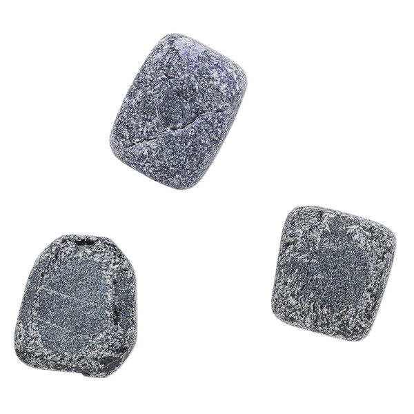 Obsidian 1pkg3, undrilled sand-blasted rough nugget component natural medium image number 0