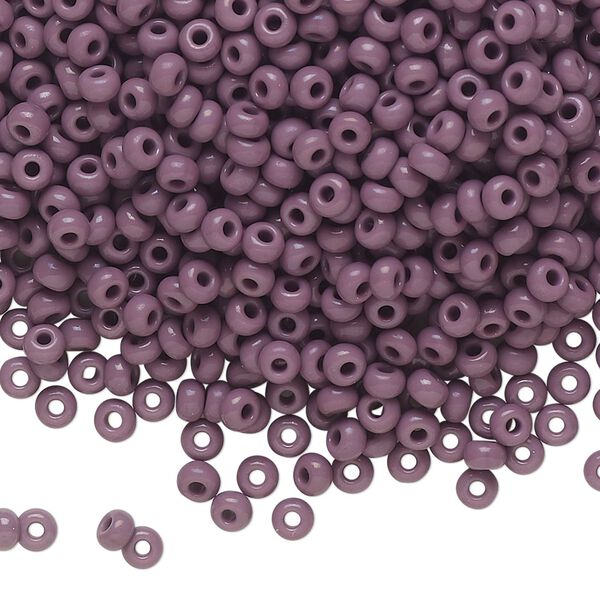 Seed bead, Preciosa Ornela Czech glass, pkg/500g, #8 rocaille, opaque dark violet, (23040). image number 0