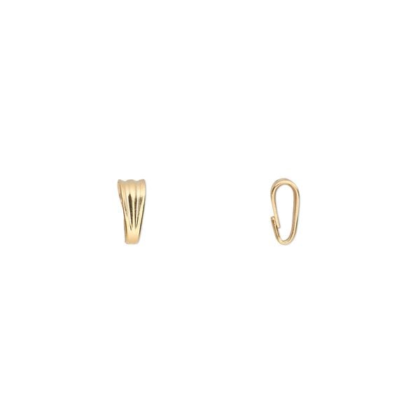 Bail, 14Kt gold-filled, 7x3mm snap-on, 5.5mm grip length. Sold per pkg of 2. image number 0