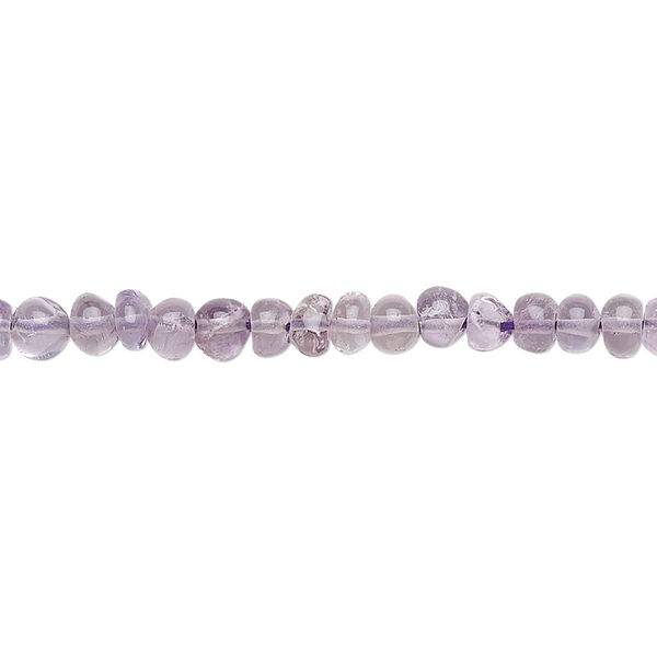 Amethyst 1pkg1, hand-cut uneven rondelle bead natural 13 inch 3x2mm-5x4mm image number 0