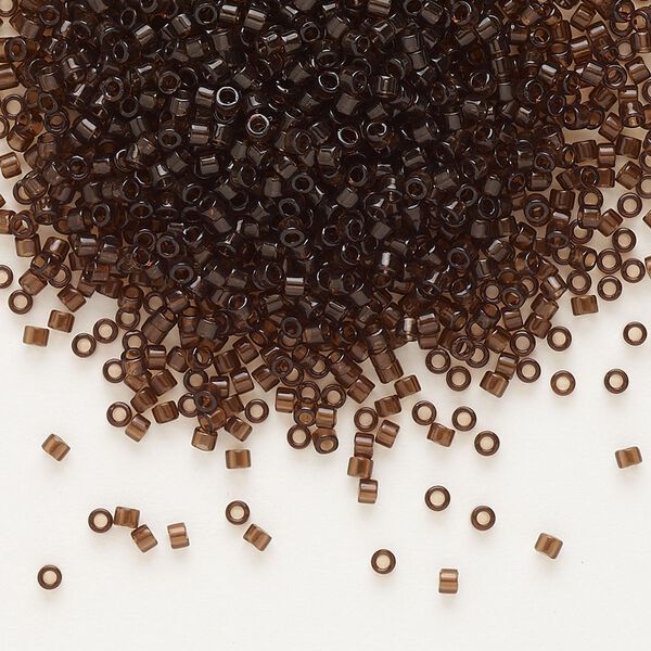 Seed bead, Delica®, glass, pkg/50g, #11 round, transparent root beer (DB-0715). image number 0