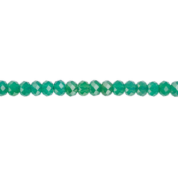 Bead, green onyx (dyed), 3mm faceted round with 0.4-0.6mm hole, B+ grade, Mohs hardness 6-1/2 to 7. Sold per 12-inch strand. image number 0