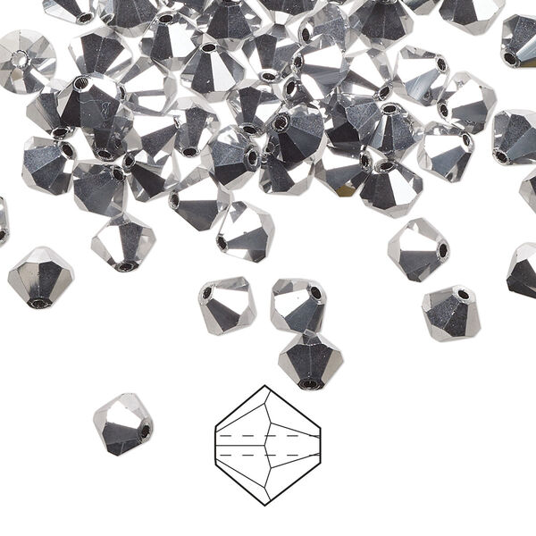 Bead 576pk crystal Labrador 2X, Preciosa Czech crystal 5mm bicone image number 0