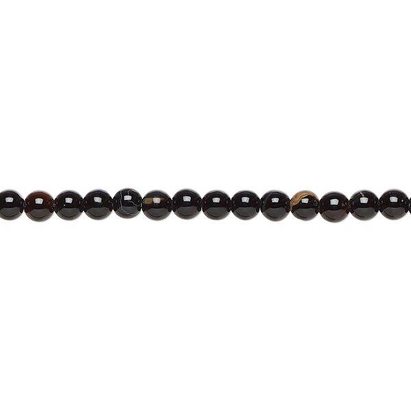 Black agate 1pkg1, round bead 15 inch 2-3mm image number 0