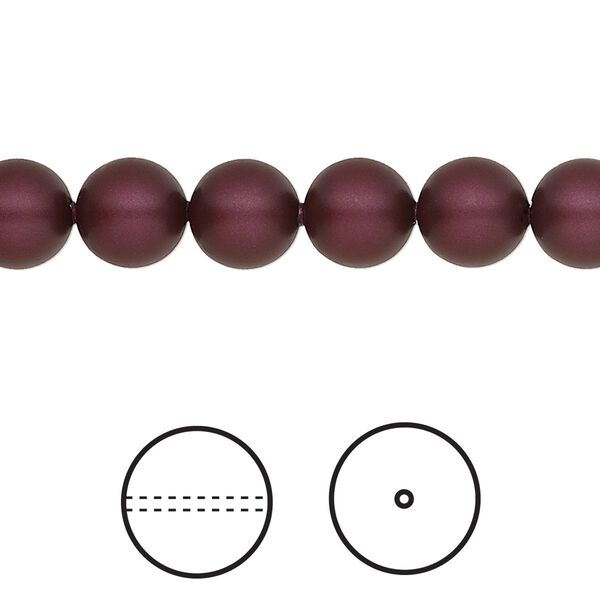 Pearl 250pk elderberry, Swarovski® 8mm round 5810 image number 0