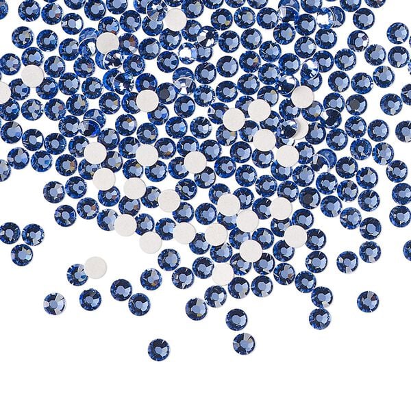 Flat back 1440pk blue violet foil back, Preciosa MAXIMA Czech crystal hotfix rhinestone 2.3-2.5mm chaton rose round SS8 image number 0