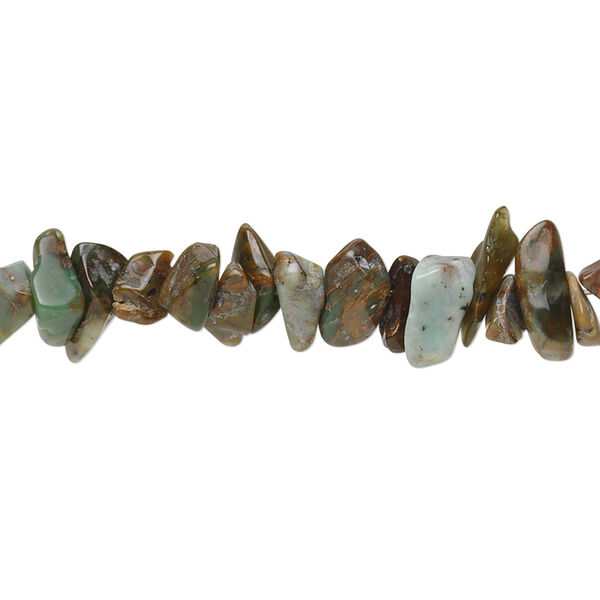 Green "opal" 1pkg1, chip bead natural 36 inch small image number 0