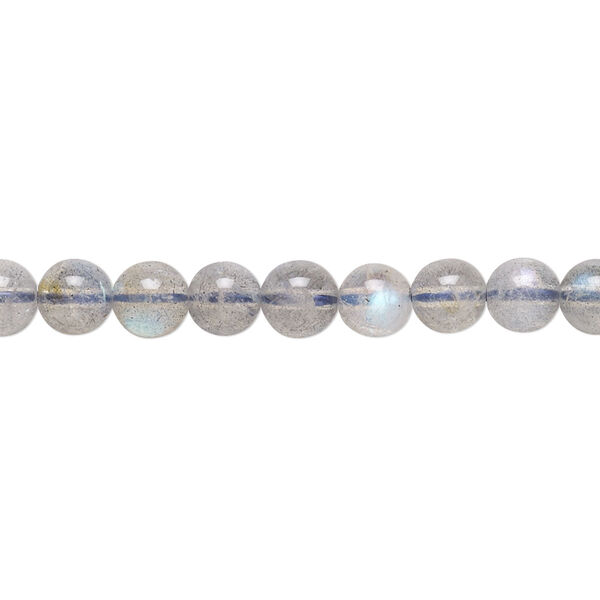 Labradorite 1pkg1, semi-round bead natural 7 inch 5.5-6mm image number 0