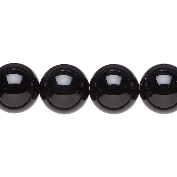 Black onyx 1pkg1, round bead A- grade, 15.5-16 inch 12mm image number 0