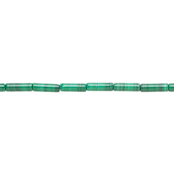 Malachite 1pkg1, round tube bead natural 8 inch 8x2.5mm image number 0