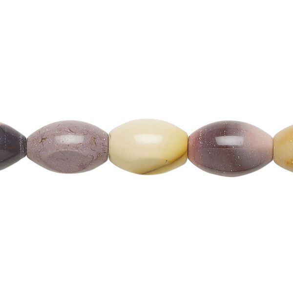 Moukaite jasper 1pkg1, oval bead natural B- grade, 15 inch 11x7mm-12x8mm image number 0