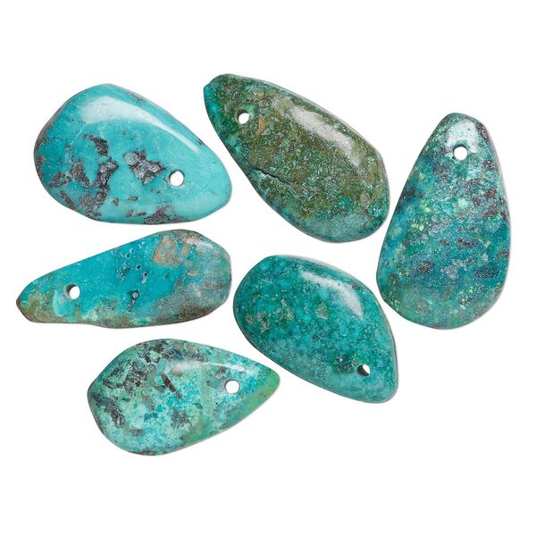 Turquoise 1pkg6, mixed shape drop mix 19x15mm-30x17mm image number 0