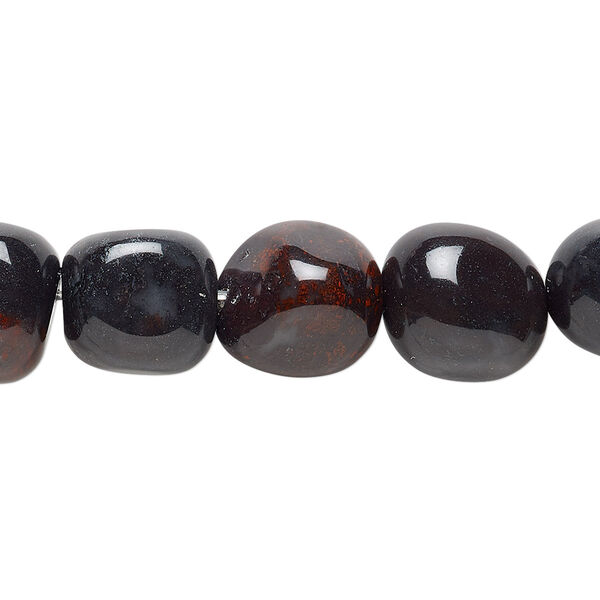 Indian bloodstone 1pkg1, tumbled nugget bead natural 15.5-16 inch medium image number 0