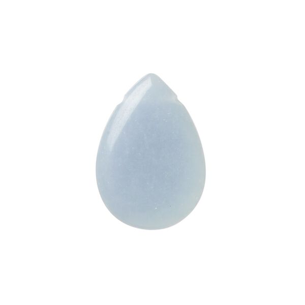 Angelite 1pkg1, hand-cut top-drilled flat teardrop drop 23x16mm image number 0