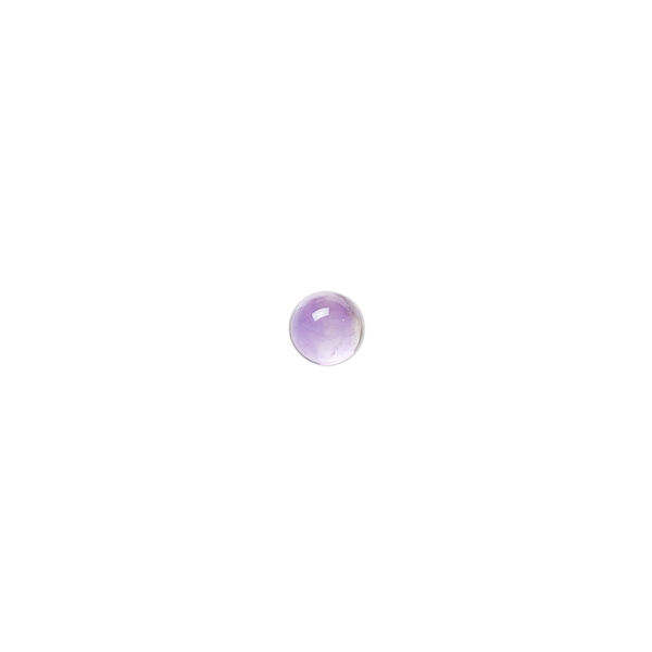 Amethyst 1pkg6, hand-cut calibrated round cab natural B grade, 5mm image number 0