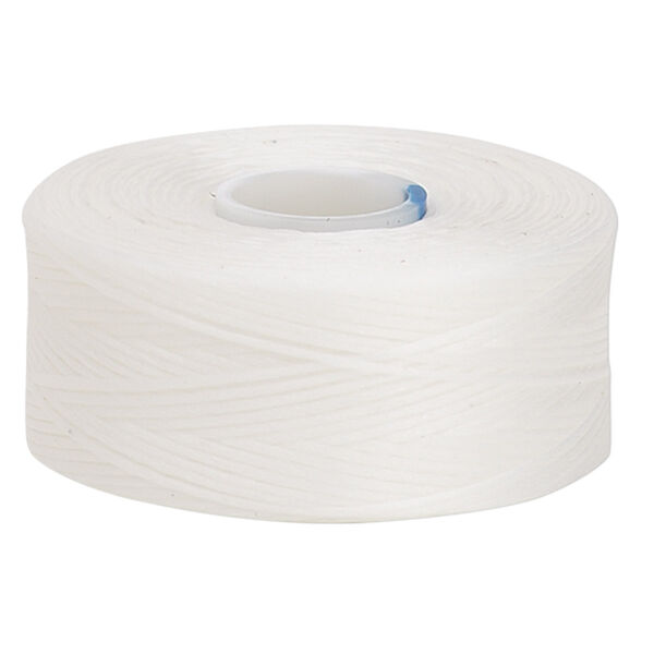 Thread, C-Lon®, nylon, white, size AA. Sold per pkg of (2) 75-yard bobbins. image number 0