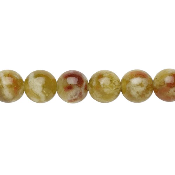 Red serpentine 1pkg1, round bead 15.5-16 inch 8mm image number 0